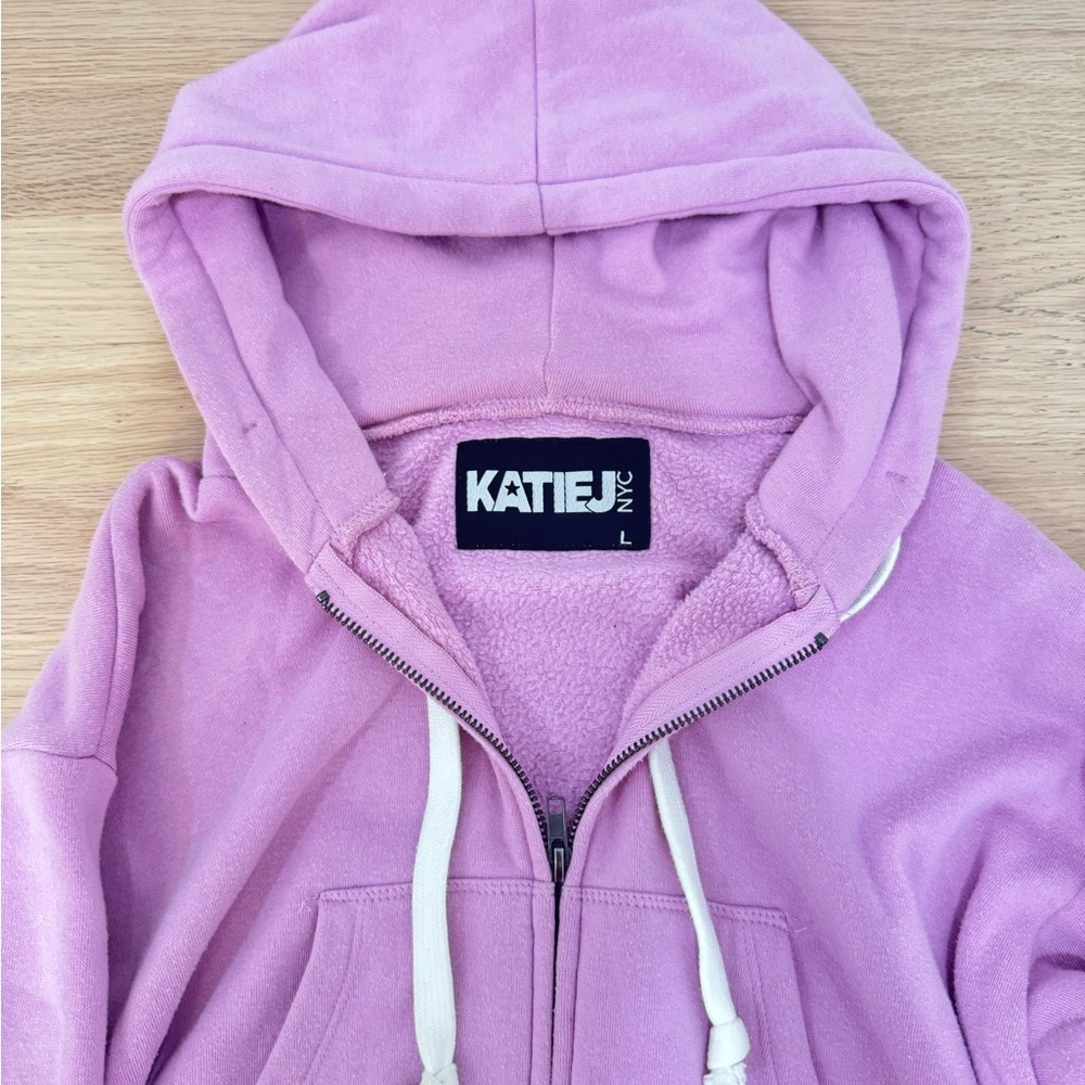 KATIE J NYC Girls' Dylan Crop Zip Hoodie